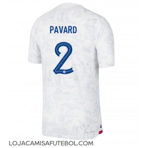 Camisa de Futebol França Benjamin Pavard #2 Equipamento Secundário Mundo 2022 Manga Curta